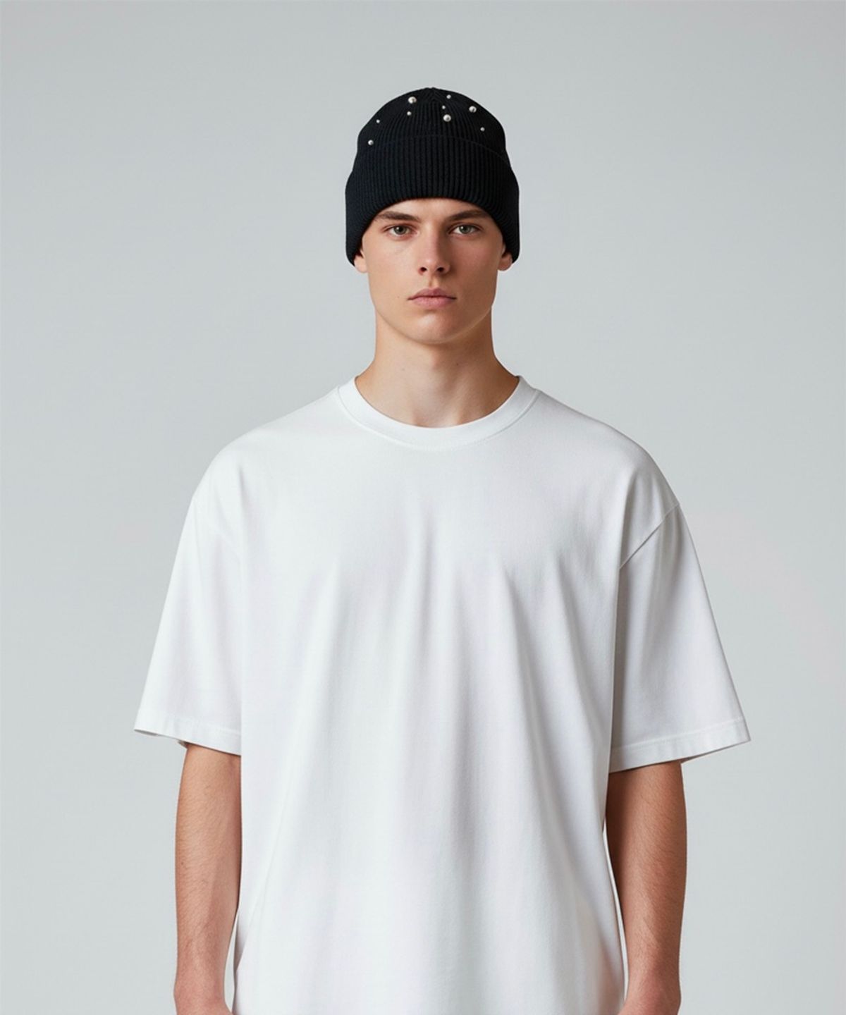 본슬리피(BORN SLIPPY) Stardust Rib Knit Beanie (Charcoal)