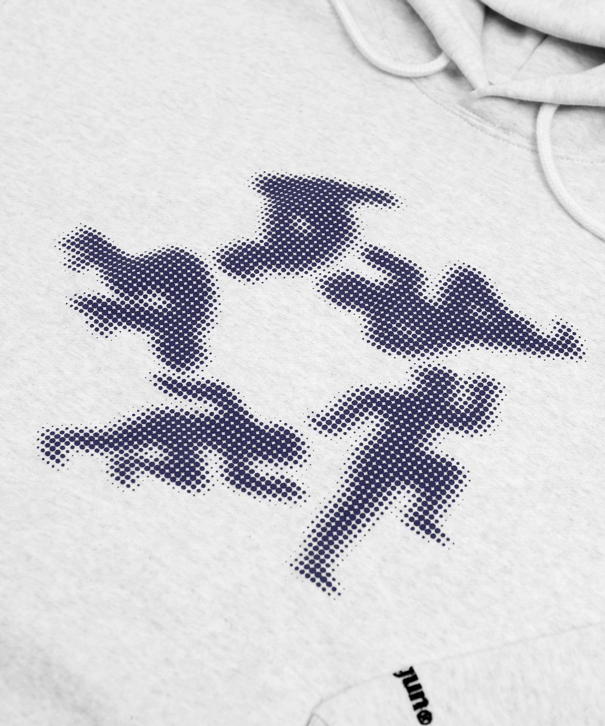 크리건(CRIGUN) DOT RUSH LOGO HOODIE WHITE MELANGE