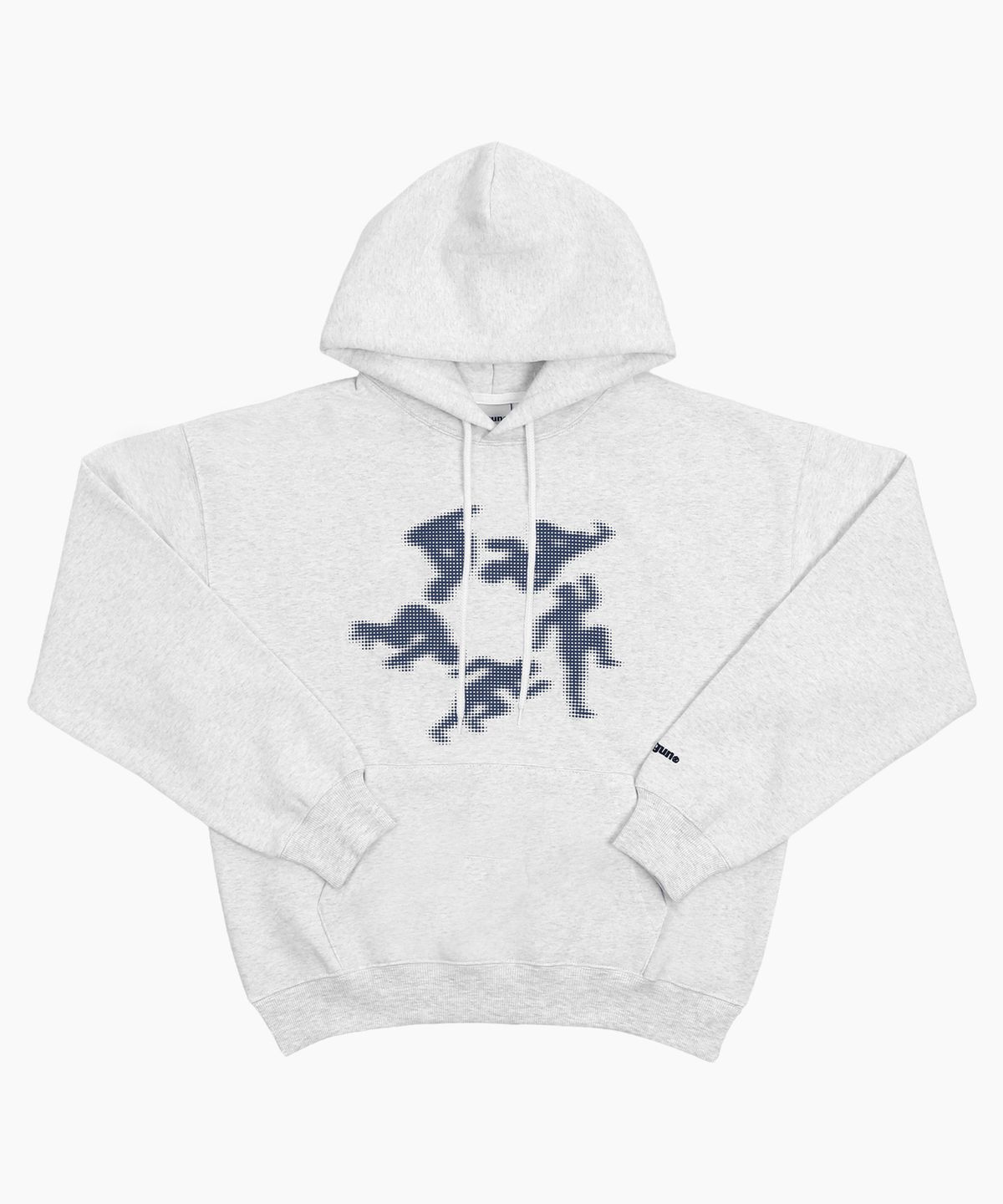 크리건(CRIGUN) DOT RUSH LOGO HOODIE WHITE MELANGE