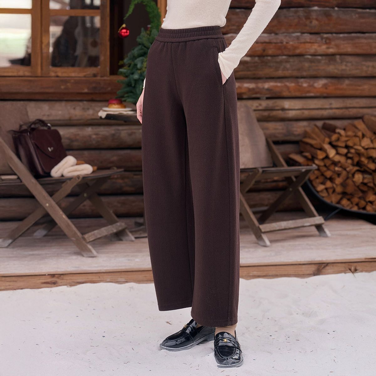 심플레트로(SIMPLE RETRO) SR_Type wide-leg pansts_3color