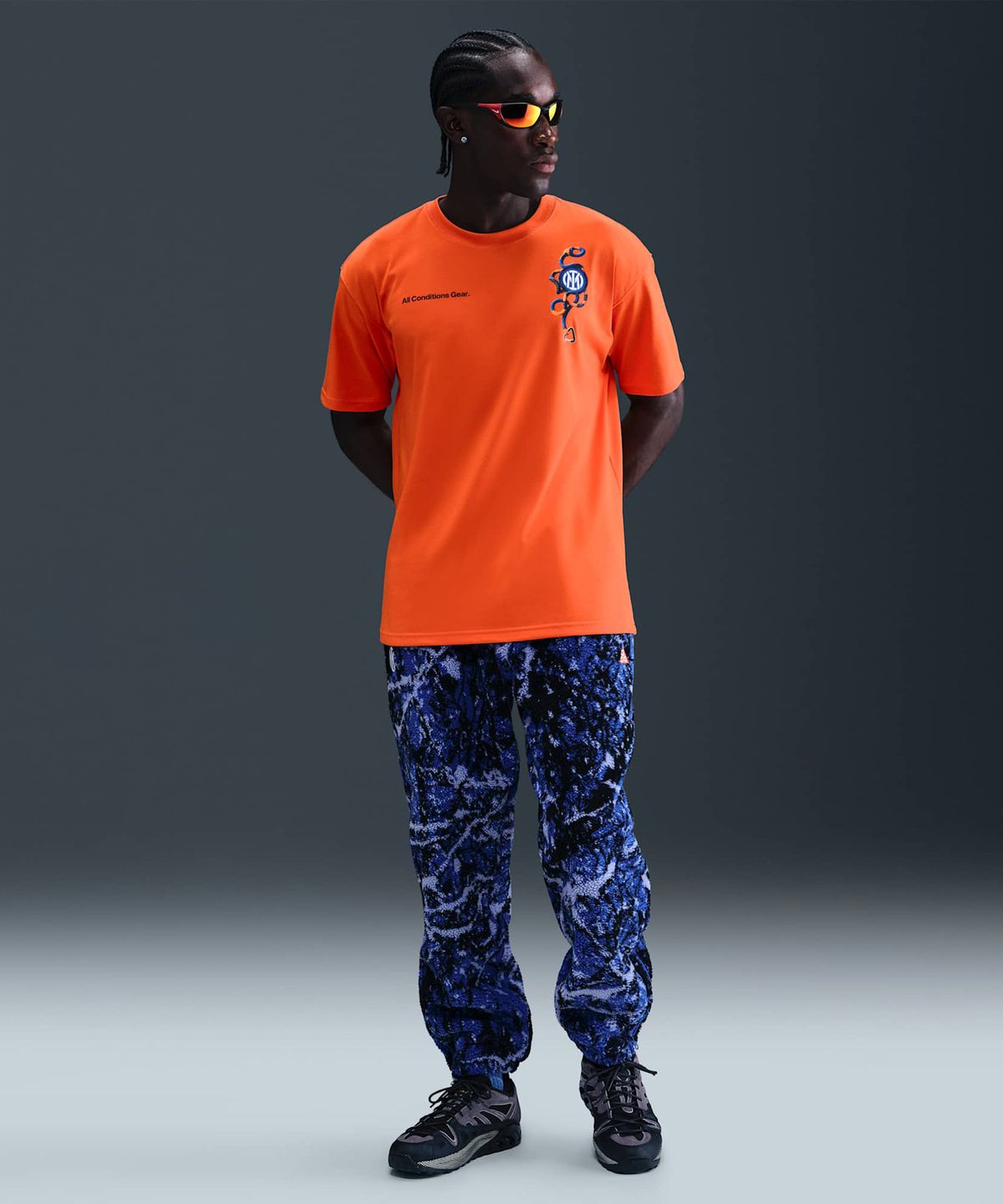 나이키(NIKE) 인터 밀란 ACG 축구 티셔츠 M - 세이프티 오렌지 / IF0513-819