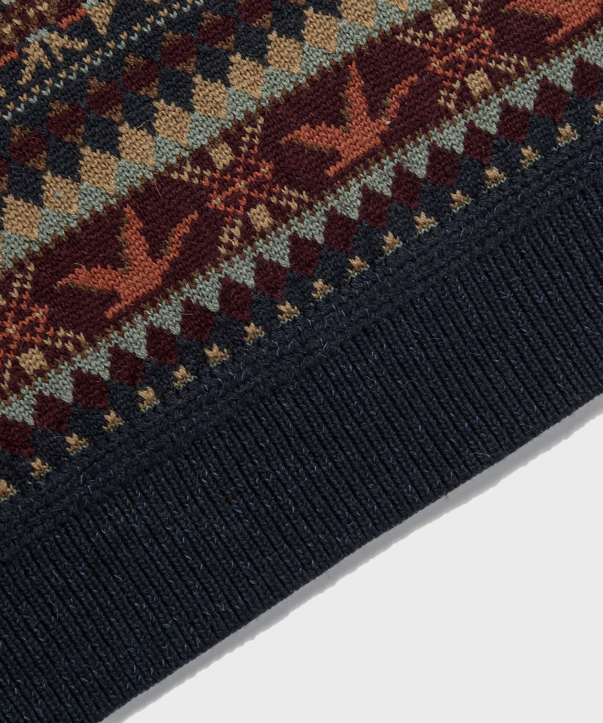 레드토네이도(RED TORNADO) Fair Isle Wool Knit Sweater Navy