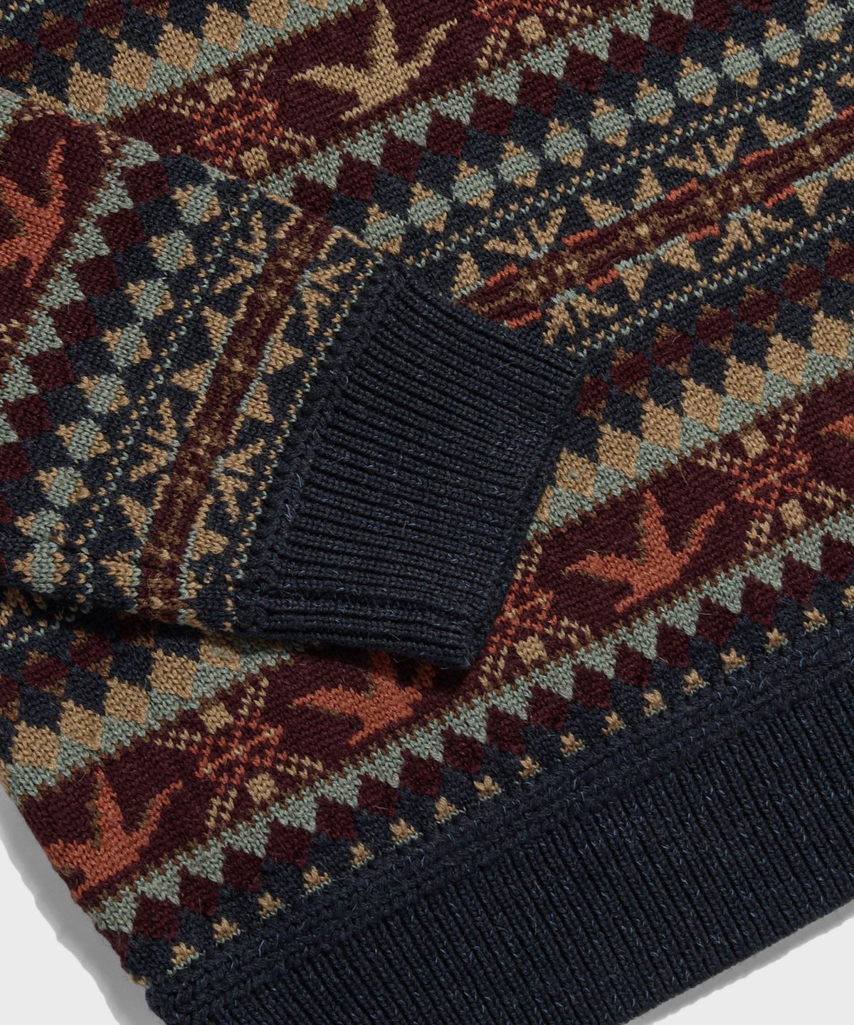 레드토네이도(RED TORNADO) Fair Isle Wool Knit Sweater Navy