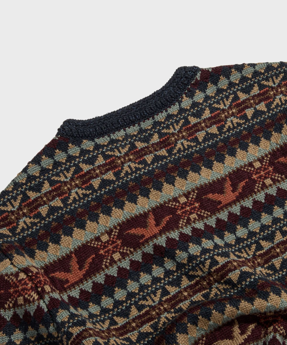 레드토네이도(RED TORNADO) Fair Isle Wool Knit Sweater Navy