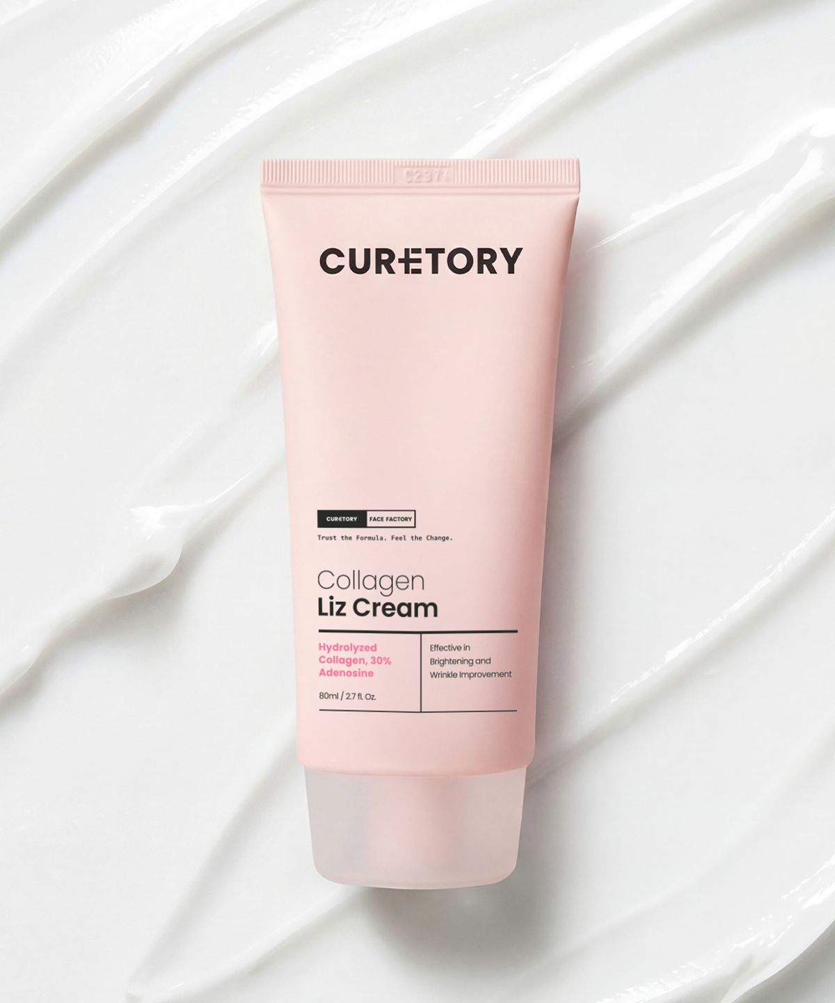 페이스팩토리(FACE FACTORY) 큐어토리 저분자 피쉬 콜라겐 탄력 리즈크림 80ml