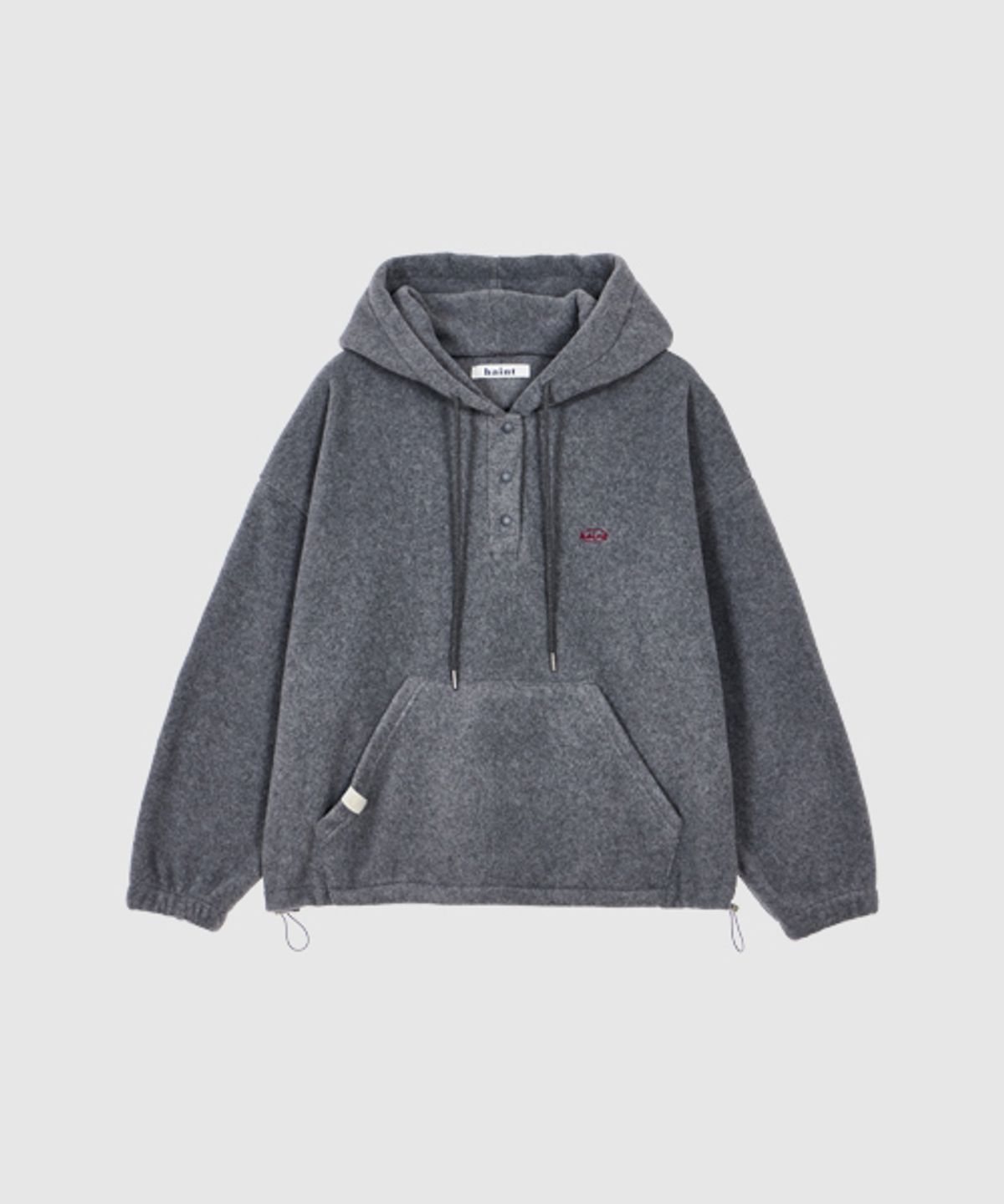 헤인트(HAINT) SNAPPY HOOD FLEECE ANORAK_GRAY