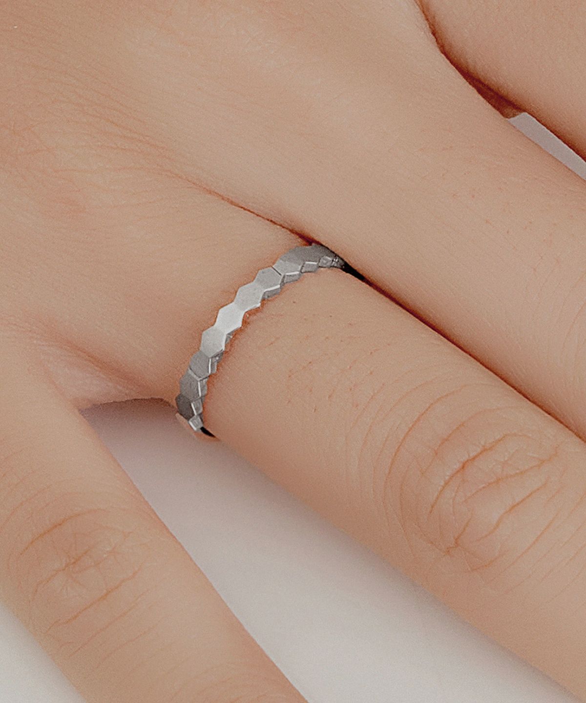 엘렌쥬얼리(HELENE JEWELRY) Silver 925 실버 슬림 헥사곤 미스 링 반지