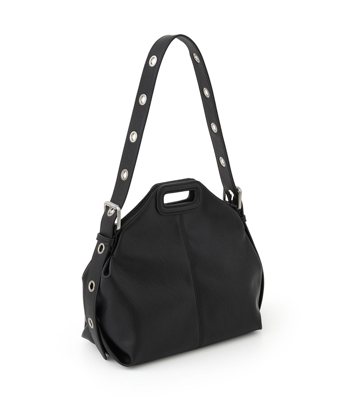 로맨티누어(ROMANTINUER) Top-handle Hobo Bag (Black)