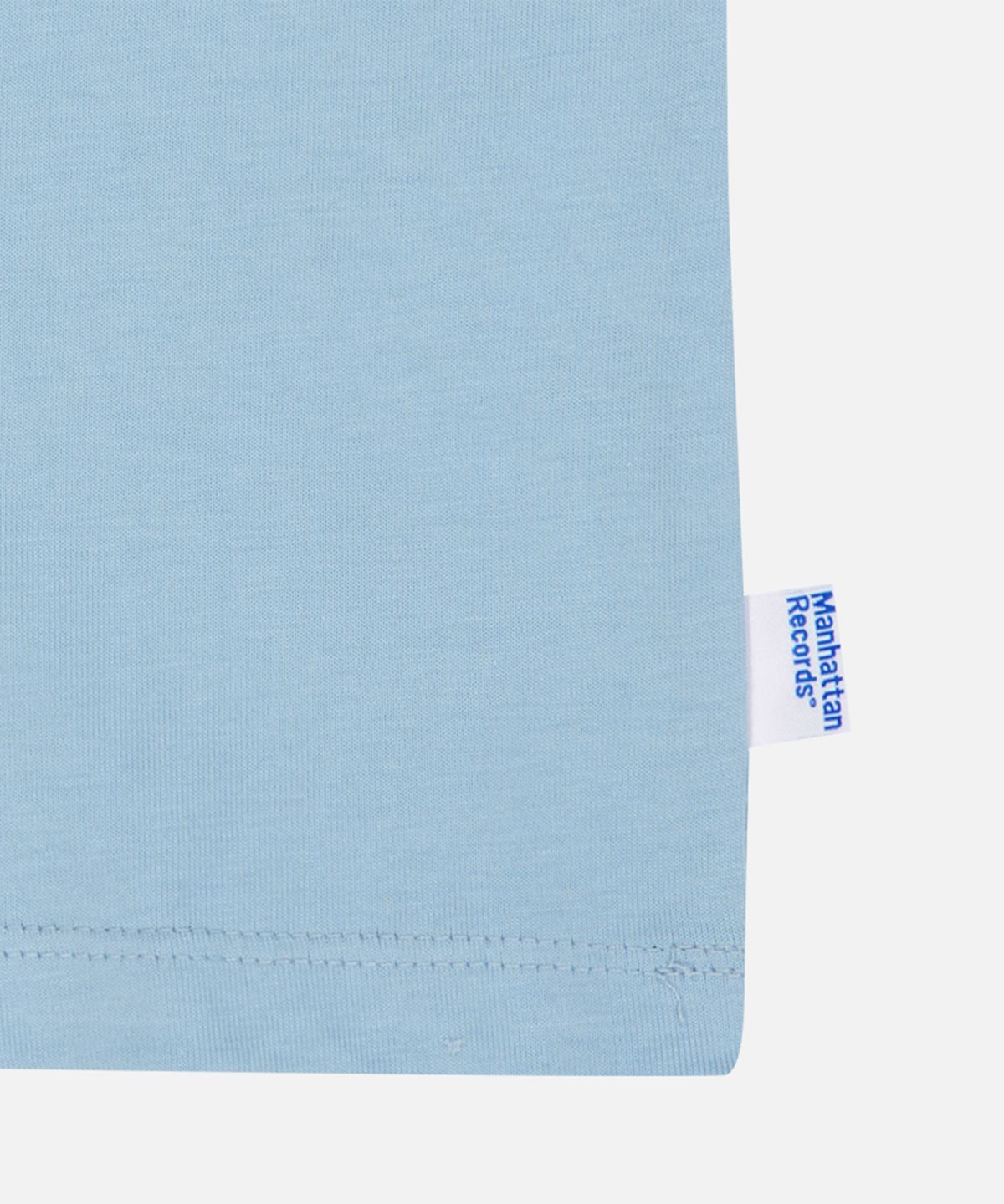 맨하탄레코즈(MANHATTAN RECORDS) MR W M Logo Ringer T-shirt - Blue