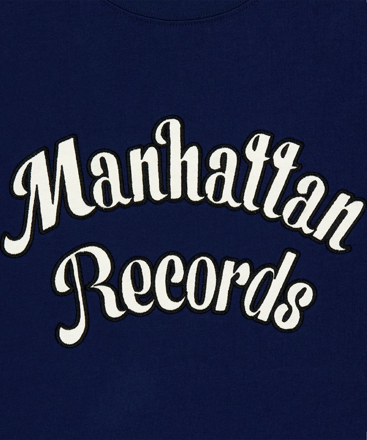 맨하탄레코즈(MANHATTAN RECORDS) MR 2-Tone Logo T-shirt - Navy