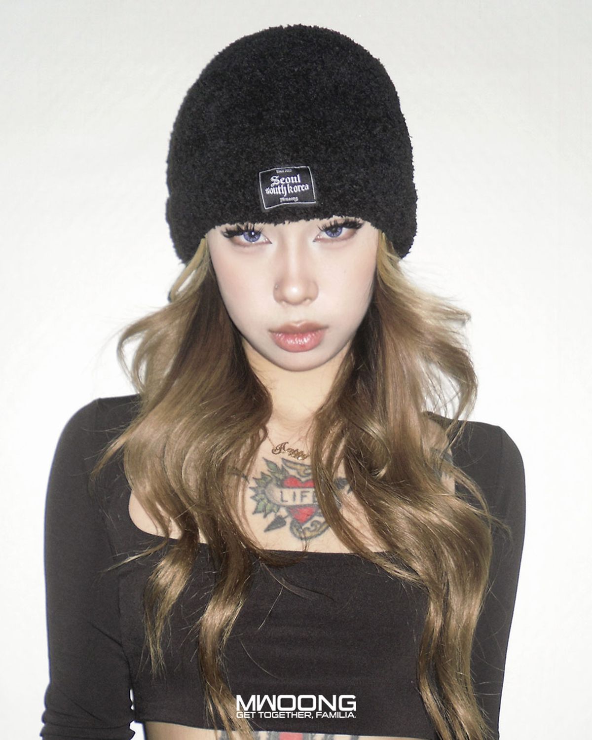 뭉(MWOONG) Stud teddy beanie