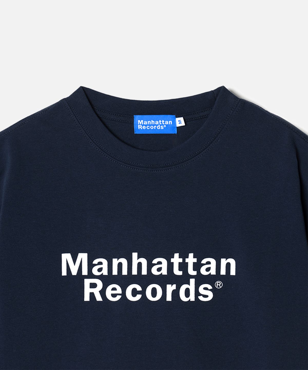 맨하탄레코즈(MANHATTAN RECORDS) Manhattan Records Classic Logo T-shirt - Navy