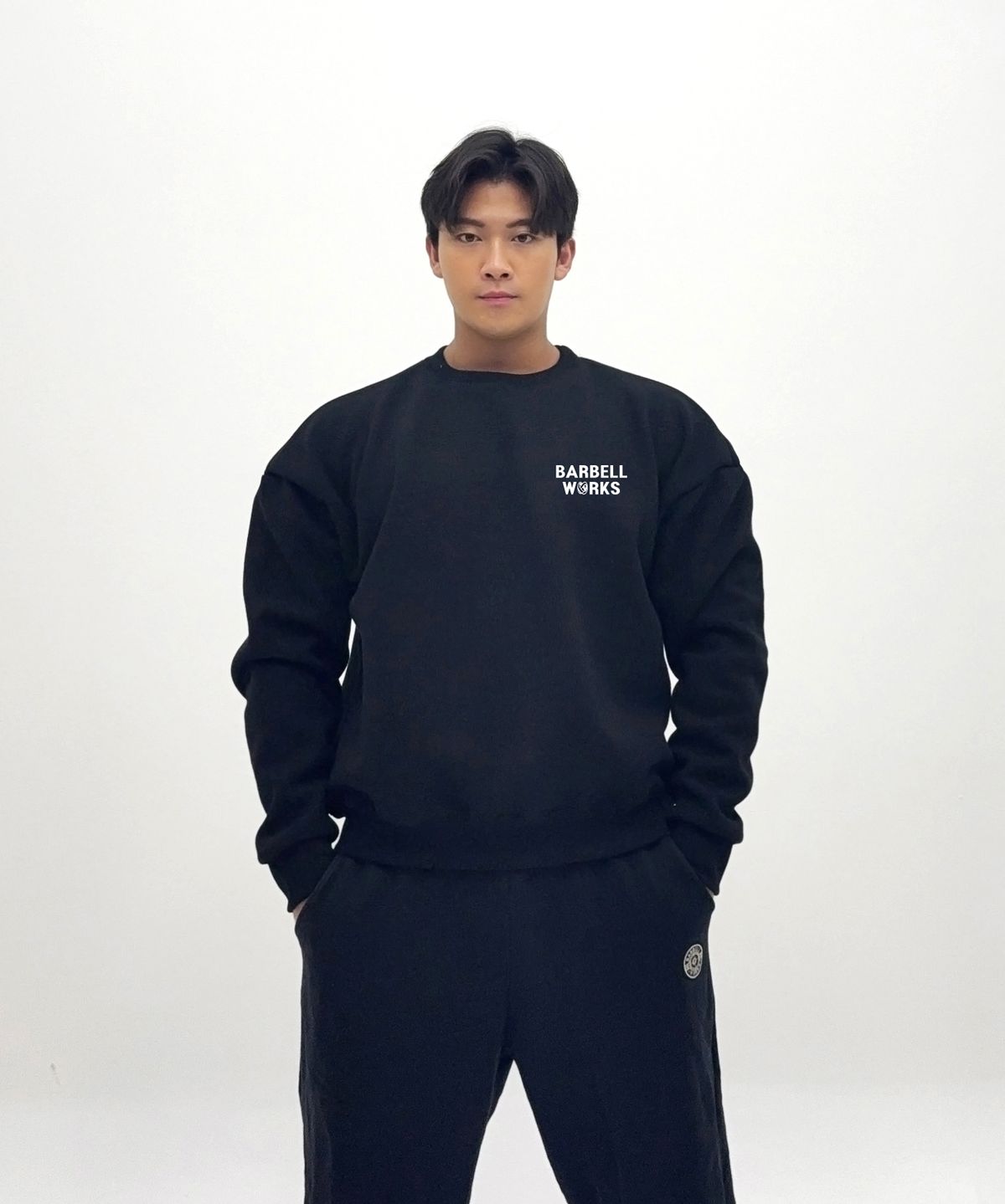 바벨웍스(BARBELLWORKS) 레터링 헤비고중량이중지 맨투맨