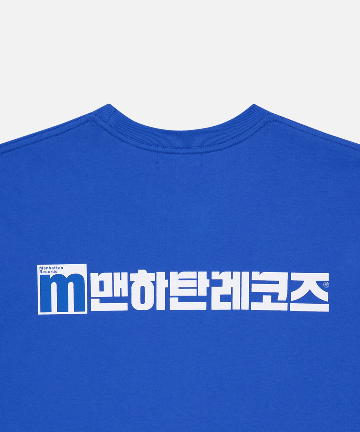 맨하탄레코즈(MANHATTAN RECORDS) MR Hangeul Logo T-shirt - Blue