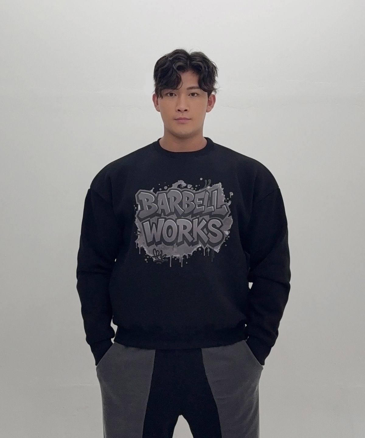 바벨웍스(BARBELLWORKS) 그래피티 헤비고중량이중지 맨투맨