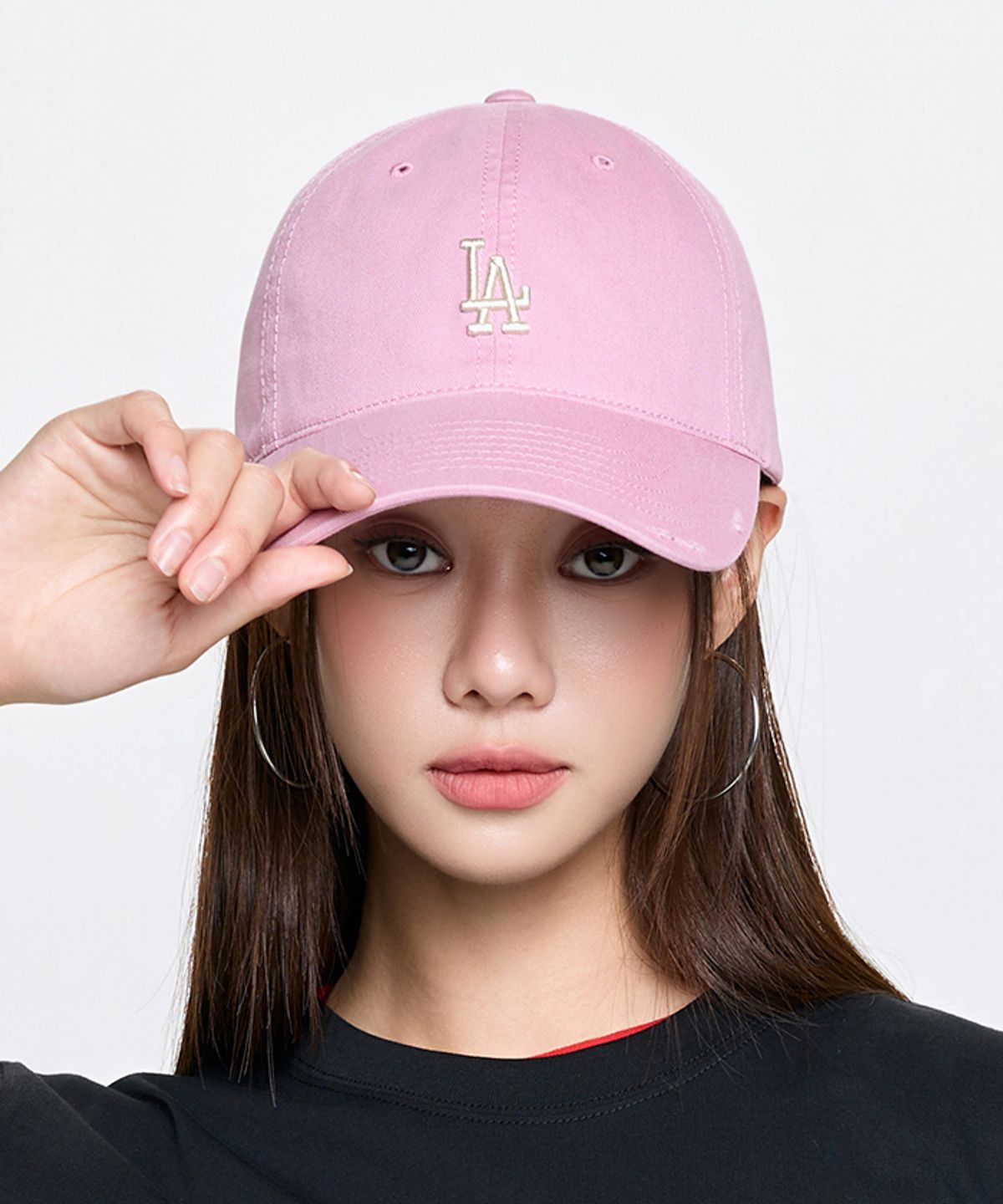 엠엘비(MLB) 스트릿 백아크 언스트럭쳐 볼캡 LA (Mg.Pink)