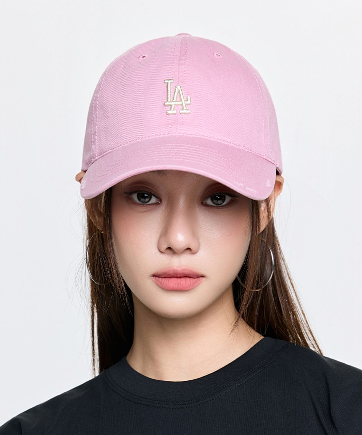 엠엘비(MLB) 스트릿 백아크 언스트럭쳐 볼캡 LA (Mg.Pink)