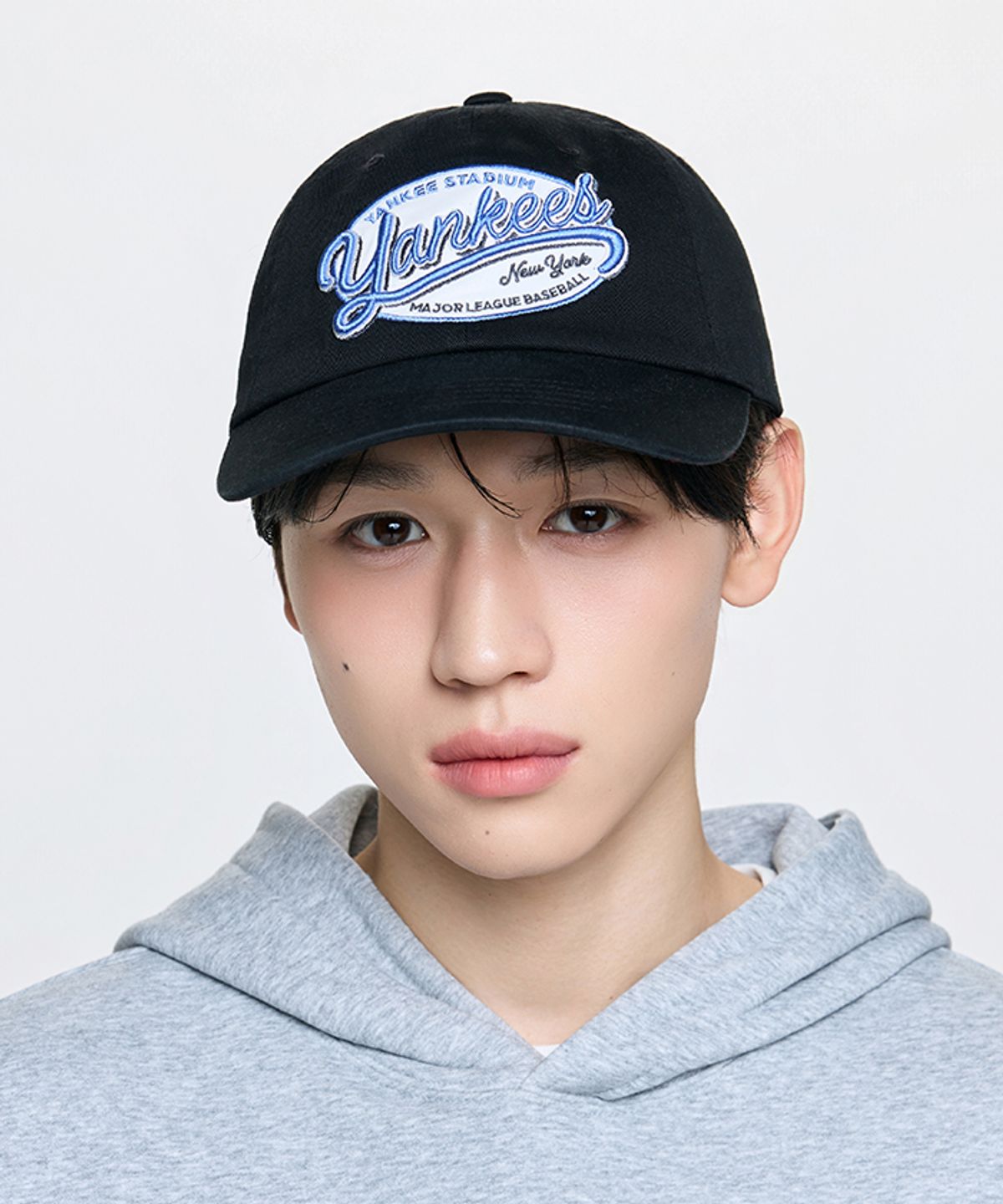 엠엘비(MLB) 스트리트 오벌 컬시브 언스트럭쳐 볼캡 NY (Black)