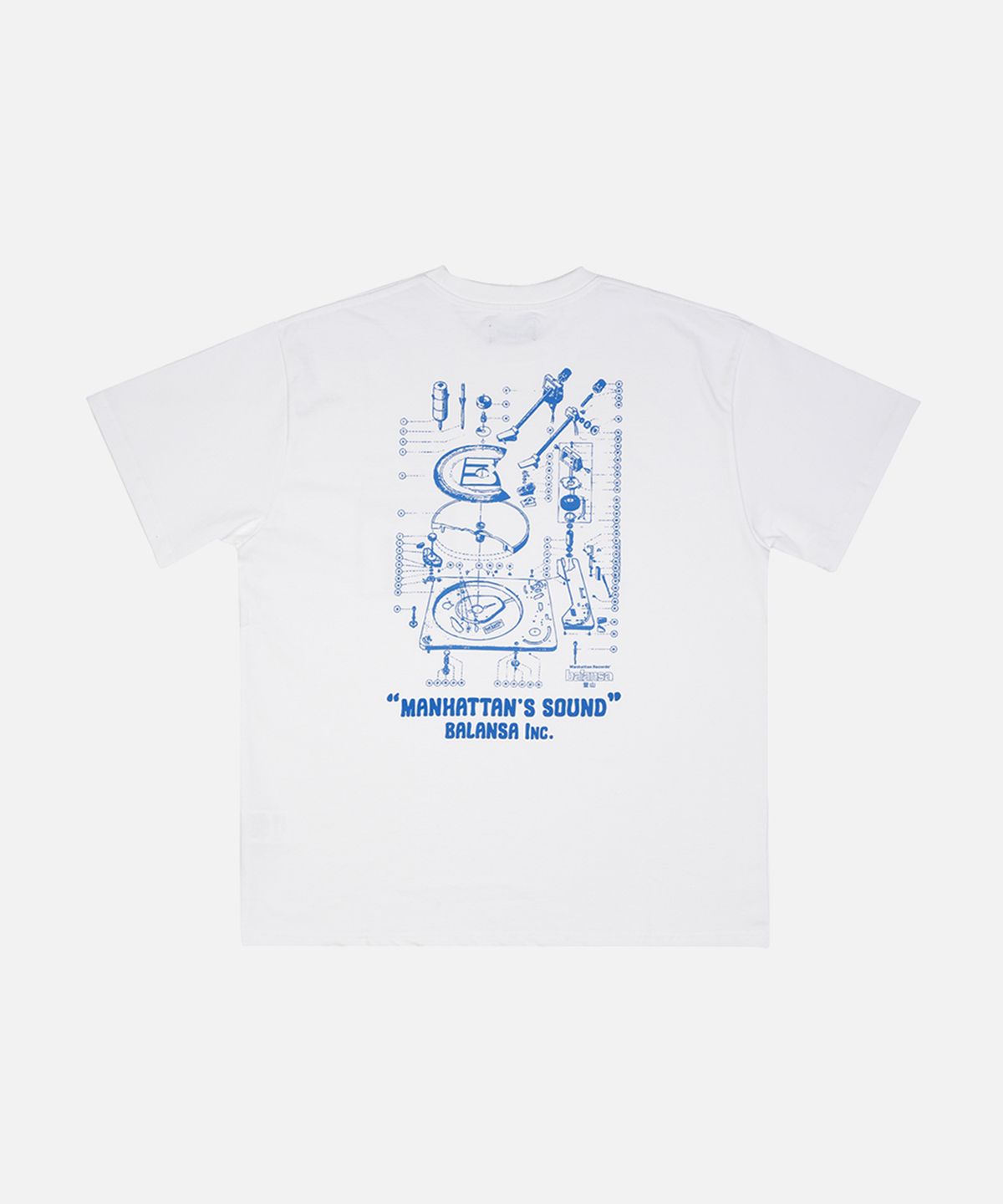 맨하탄레코즈(MANHATTAN RECORDS) MR x Balansa Turntable S/S - White