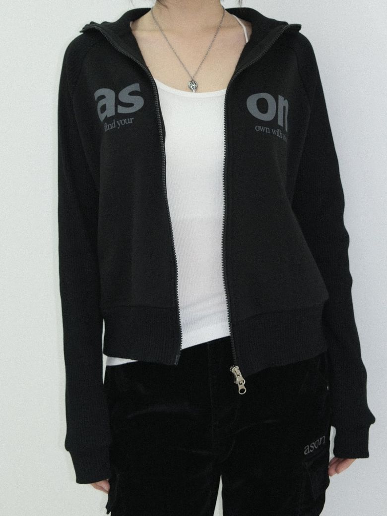 MUSINSA | ASON SALT ZIP-UP / BLACK