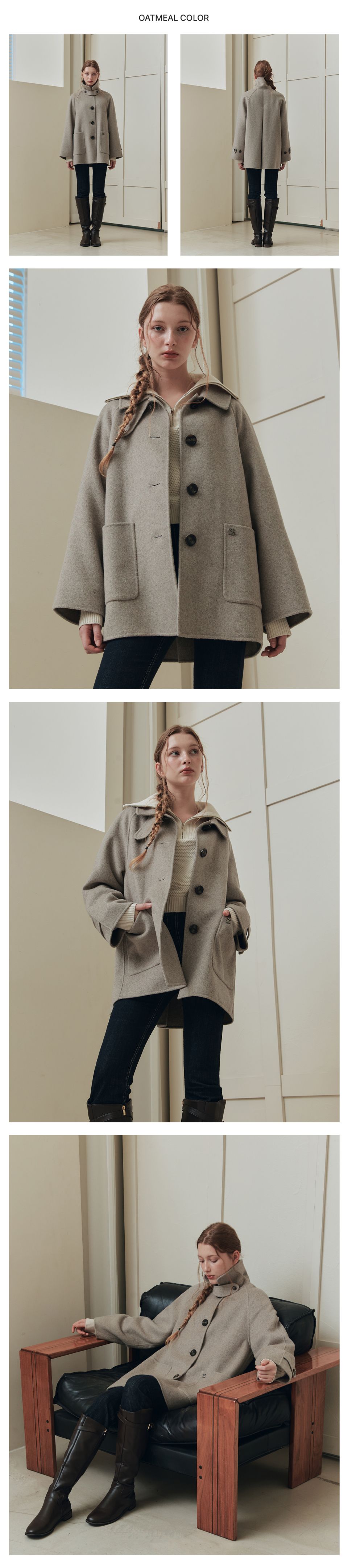 MUSINSA | ZERO STREET [6 Colors] Handmade A-Line Wool Half Coat