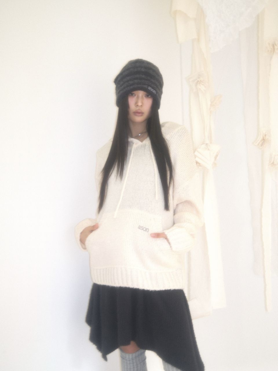 as\"on CHESHIRE BEANIE ビーニー ニット帽 アズオンason MUSINSA公式 | ASON CHESHIRE BEANIE / BLACK