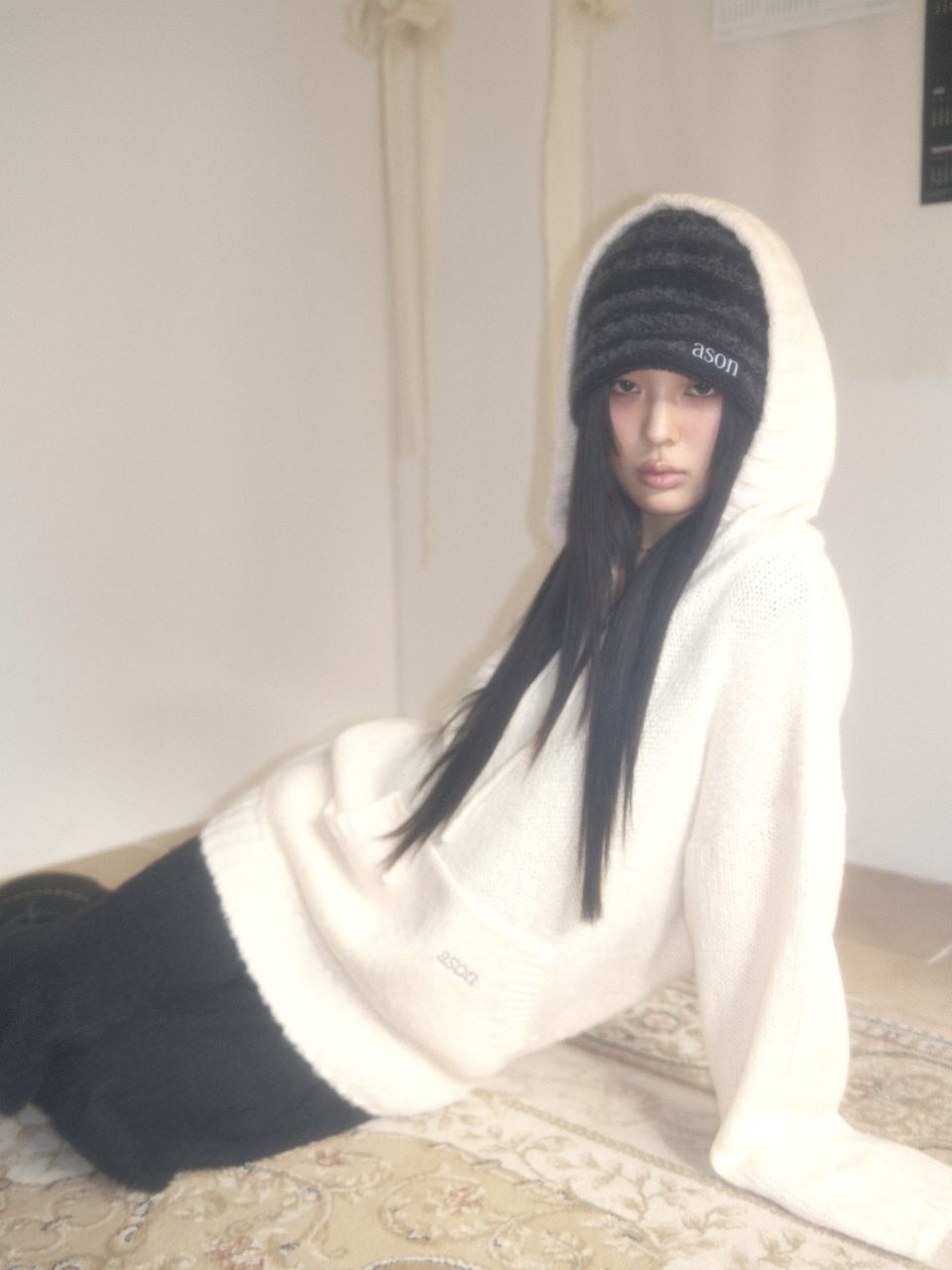MUSINSA公式 | ASON CHESHIRE BEANIE / BLACK