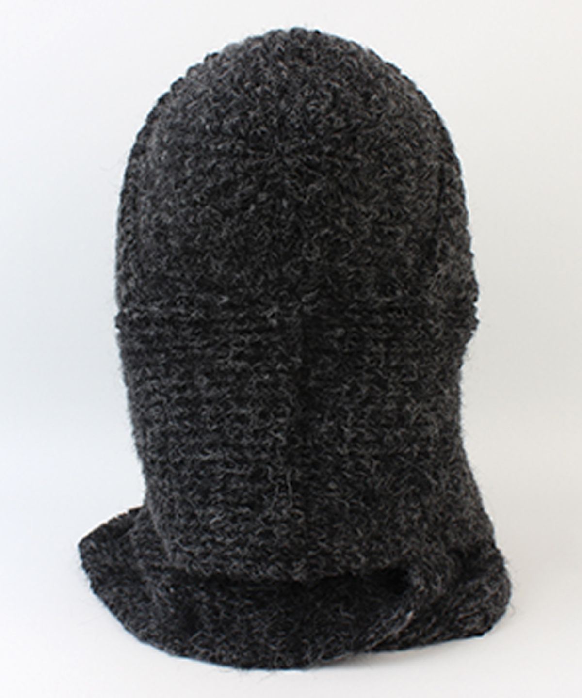 유니버셜 케미스트리(UNIVERSAL CHEMISTRY) Wool Charcoal Knit Hood Muffler Hat 후드머플러