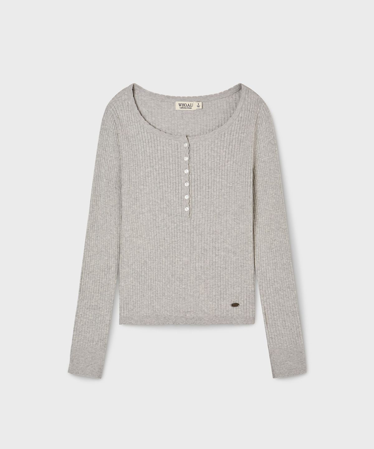 후아유(WHO.A.U) Henley neck Pullover / WHKAG2291F