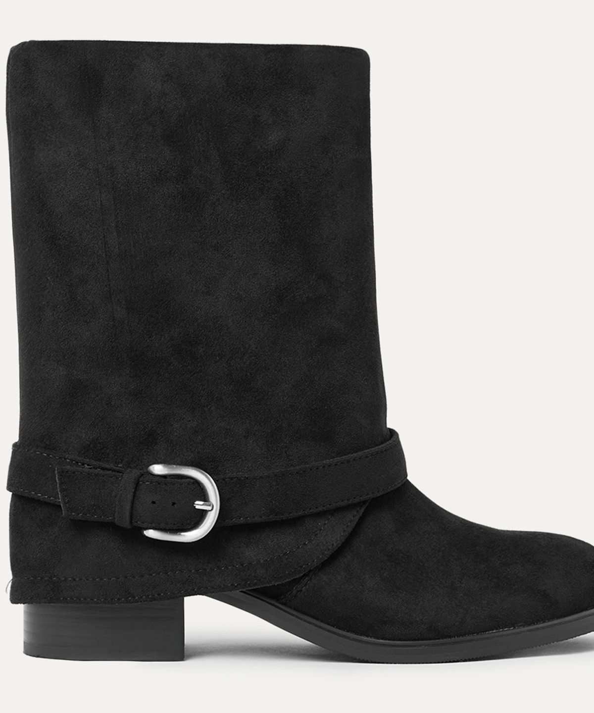 미쏘(MIXXO) 버클 폴딩 미들부츠 (4cm)_MIAXAG102B