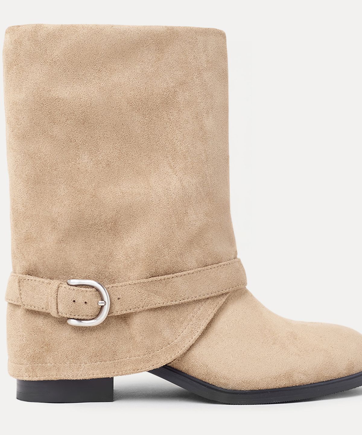미쏘(MIXXO) 버클 폴딩 미들부츠 (4cm)_MIAXAG102B