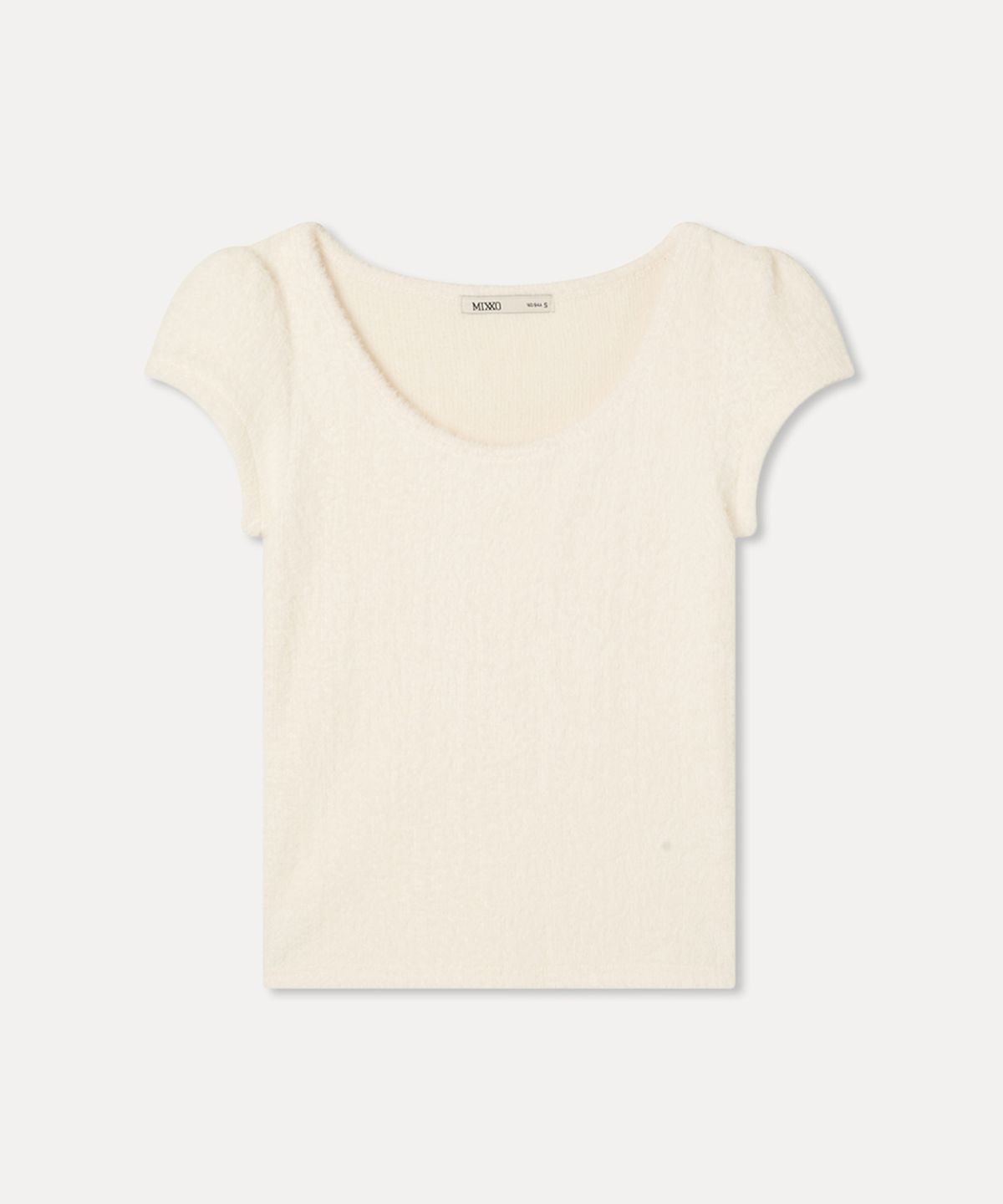 미쏘(MIXXO) 헤어리 반팔 티셔츠_MIWLWG107A