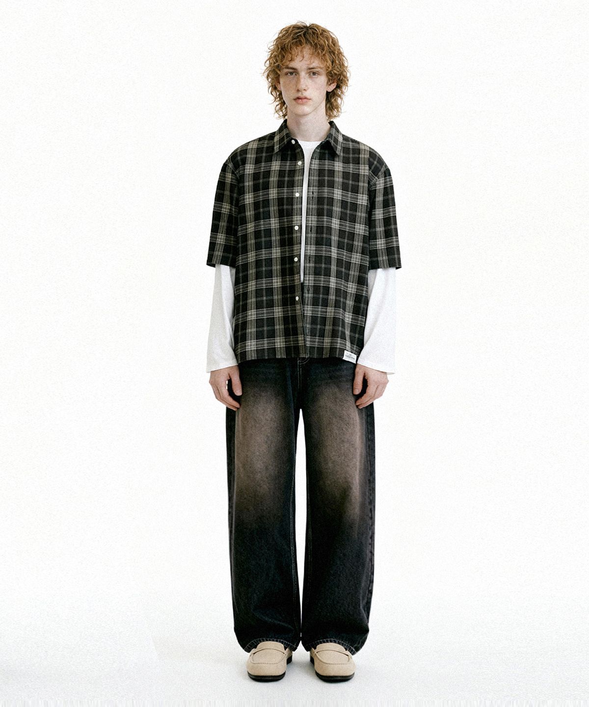 엔티이티(NTET) Basic washing denim pants (dark black)