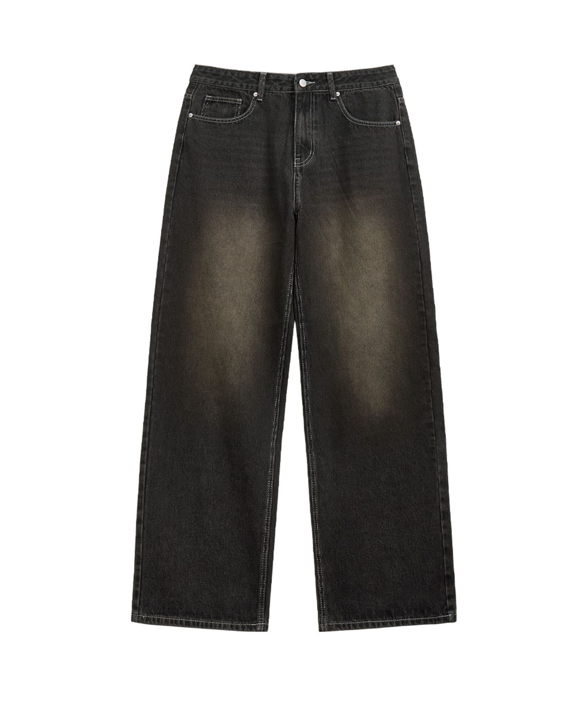 엔티이티(NTET) Basic washing denim pants (dark black)