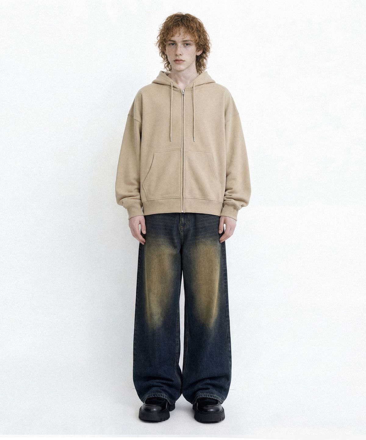 엔티이티(NTET) Basic washing denim pants (vintage black)