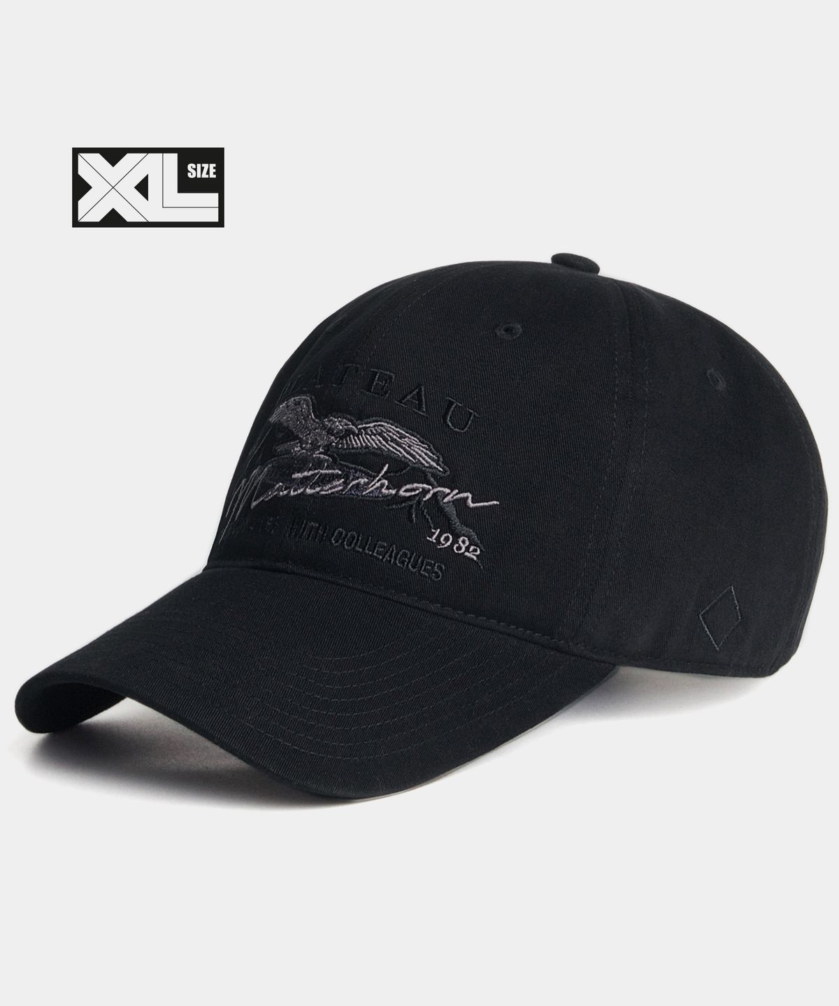 플래토(PLATEAU) 빅사이즈 피치원단 볼캡 XL MATT CAP BLACK