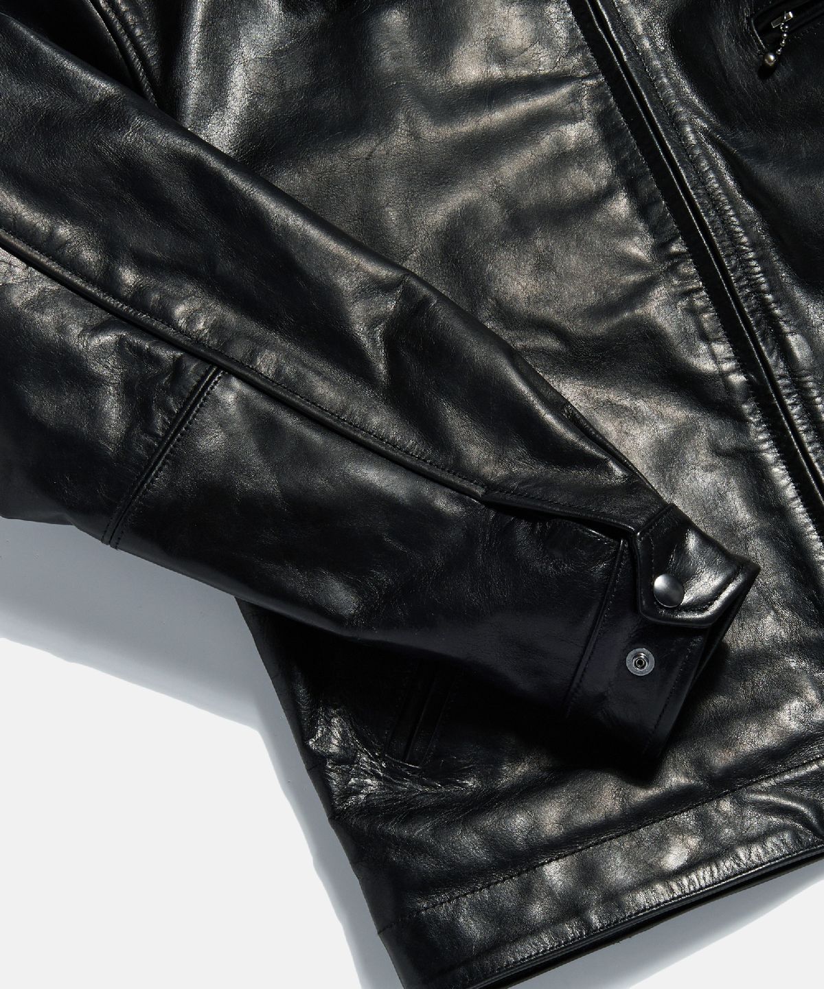 에스피오나지(ESPIONAGE) Buffalo Leather S.Rider Jacket Black