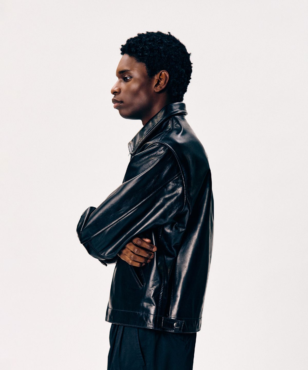 에스피오나지(ESPIONAGE) Buffalo Leather S.Rider Jacket Black