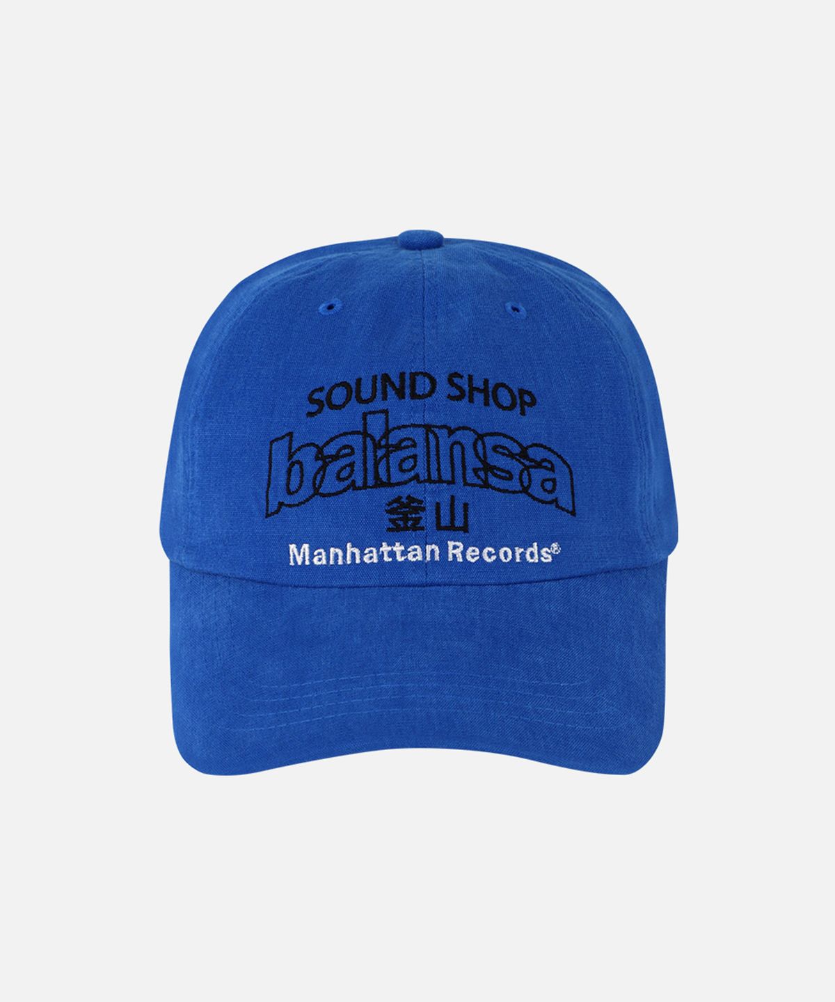 맨하탄레코즈(MANHATTAN RECORDS) MR x Balansa Arch Logo BB Cap - Blue