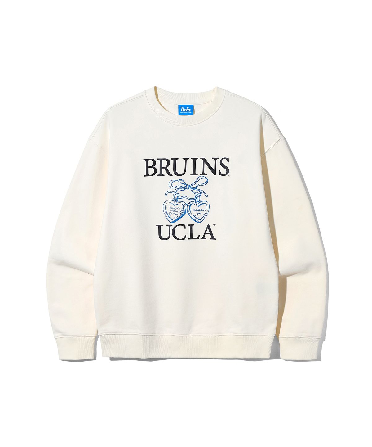 유씨엘에이(UCLA) 남녀공용 UCLA 하트 로고 스웻셔츠[IVORY](UBRLTA6)