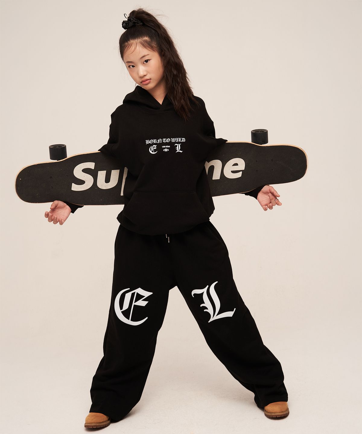엘리메노영스터(ELIMENOYOUNGSTER) [SET] EY 에이션트 키즈셋업 후드티셔츠&스웻팬츠