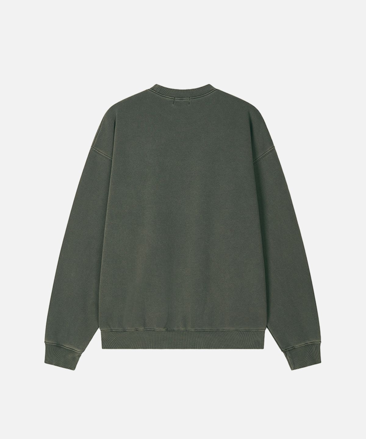 맨하탄레코즈(MANHATTAN RECORDS) MR Logo Washed Crew Neck - Olive