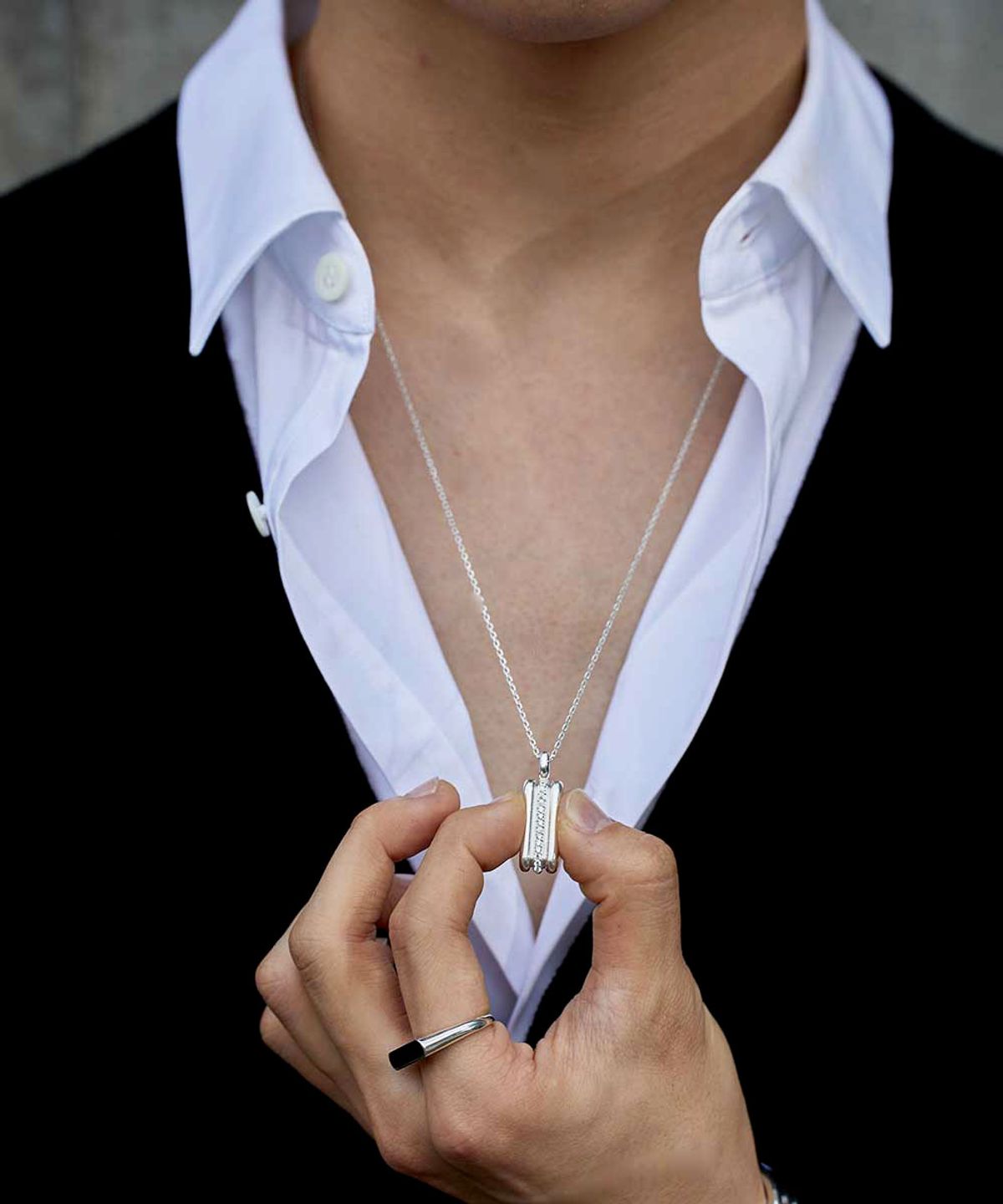 그라스마티네(GRASSE MATINEE) Triple Bar Necklace  Silver