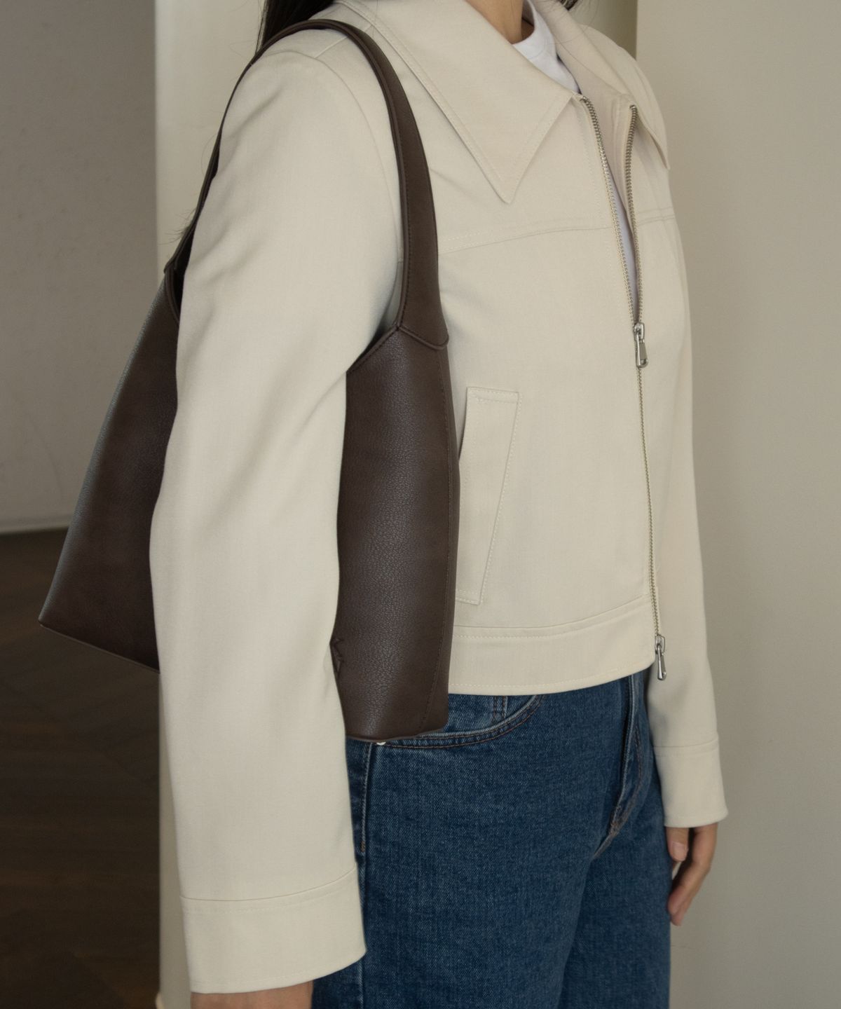 캐비닛먼트(KABINETMENT) Poje hobo bag_dark brown