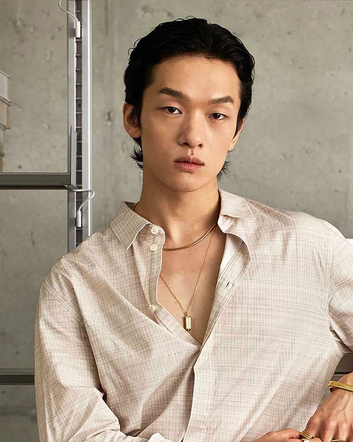 그라스마티네(GRASSE MATINEE) Triple Bar Necklace  Gold