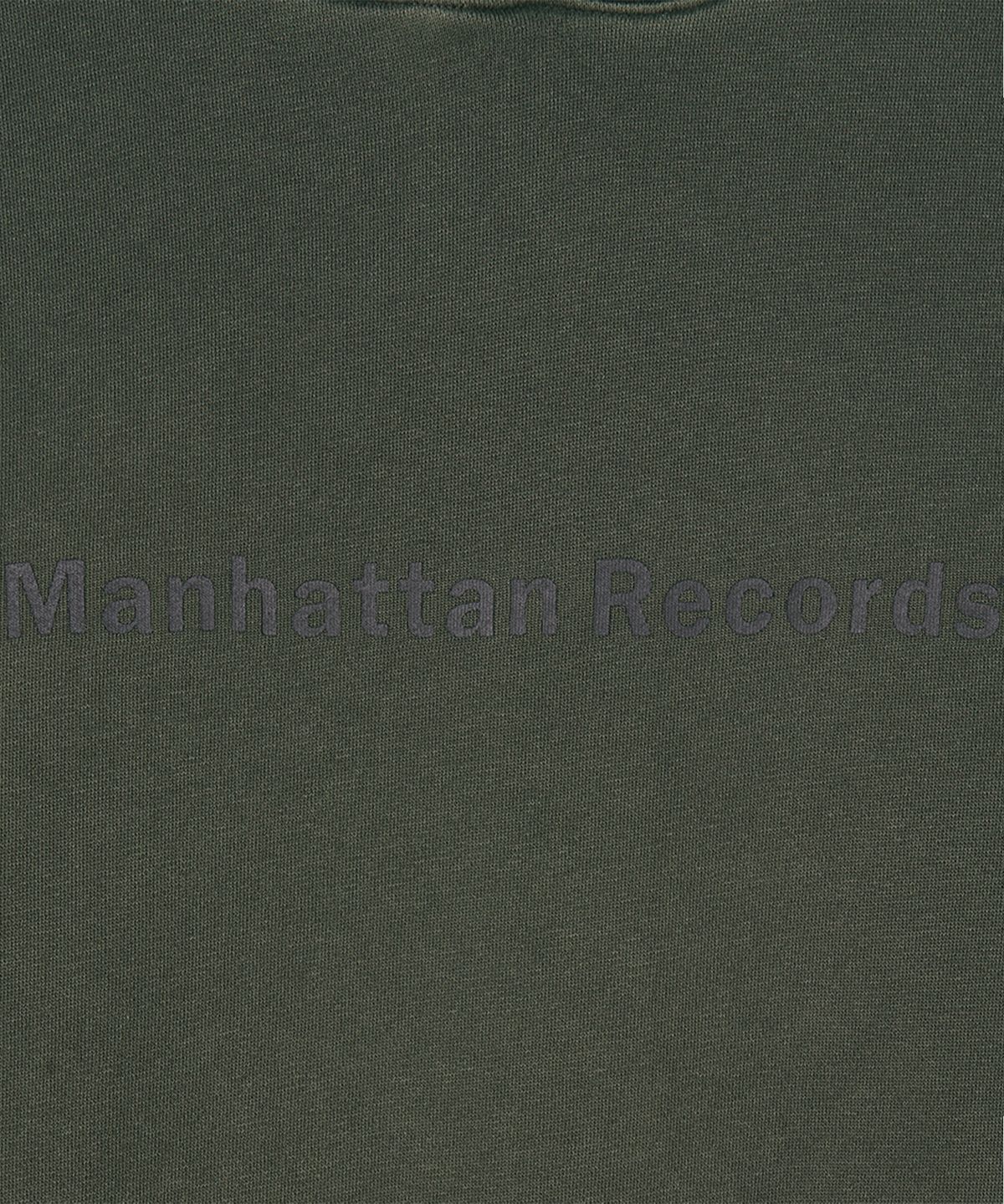 맨하탄레코즈(MANHATTAN RECORDS) MR Logo Washed Hoodie - Olive