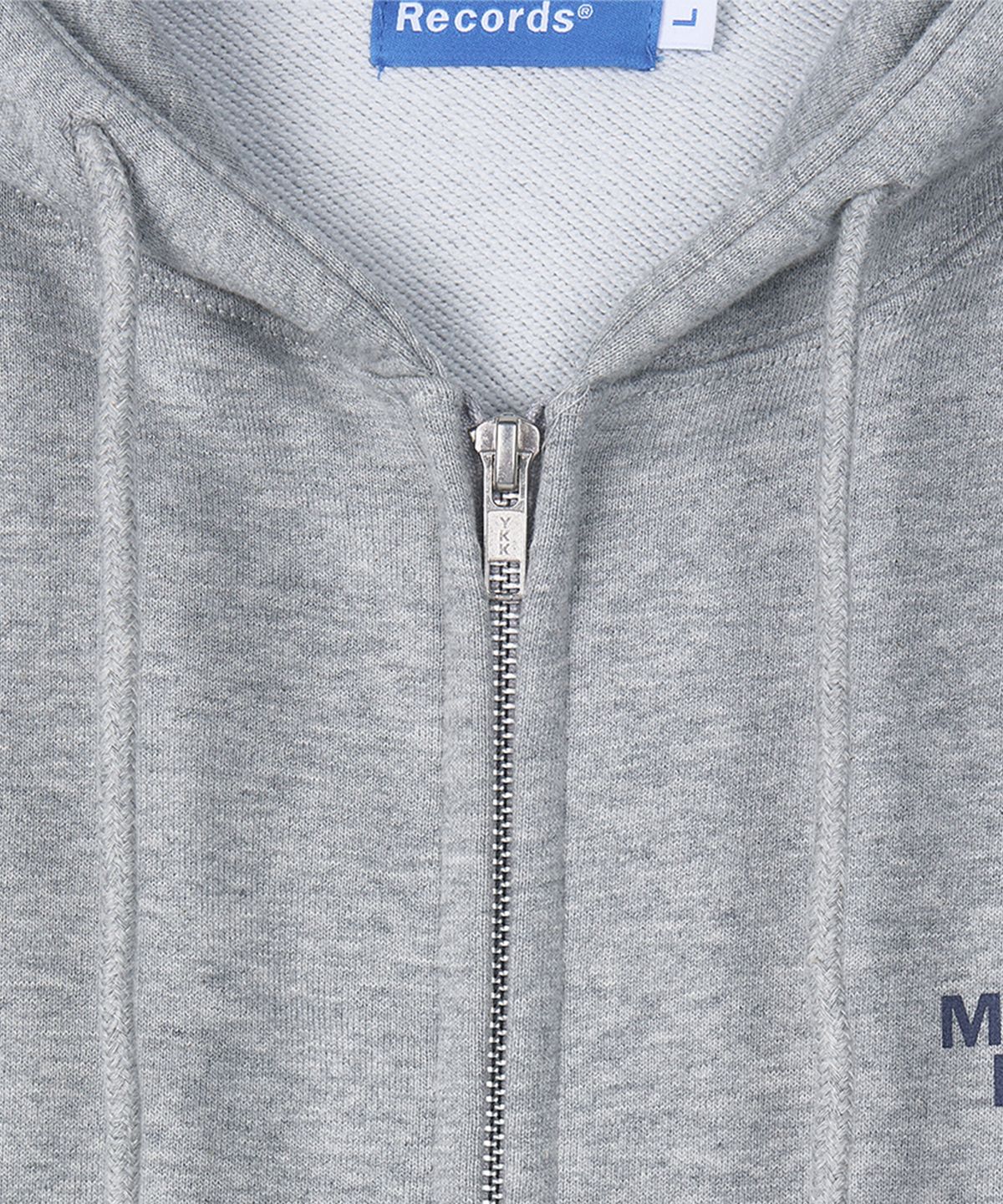 맨하탄레코즈(MANHATTAN RECORDS) Classic Logo Zip Up Hoodie - Grey