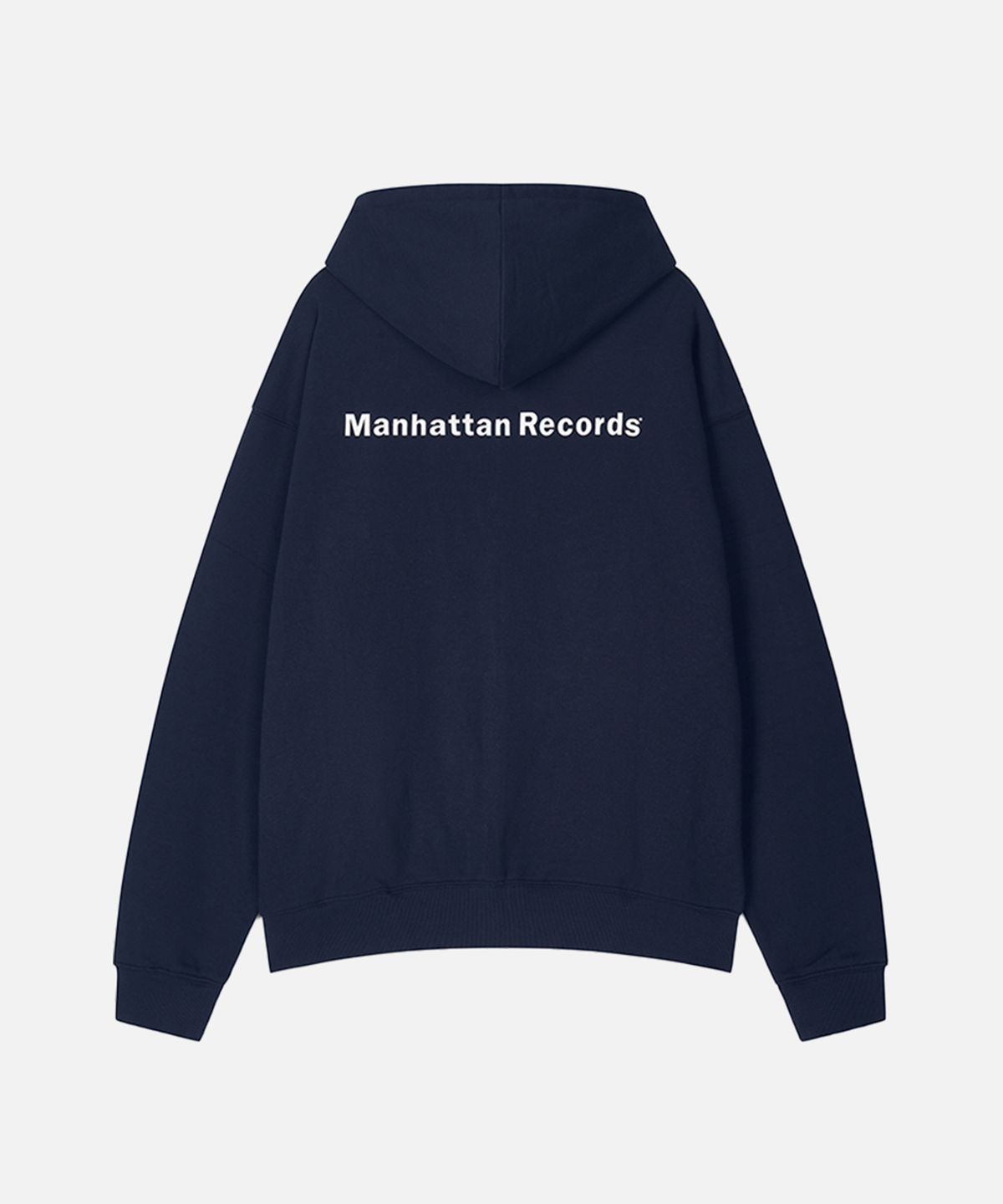 맨하탄레코즈(MANHATTAN RECORDS) Classic Logo Zip Up Hoodie - Navy