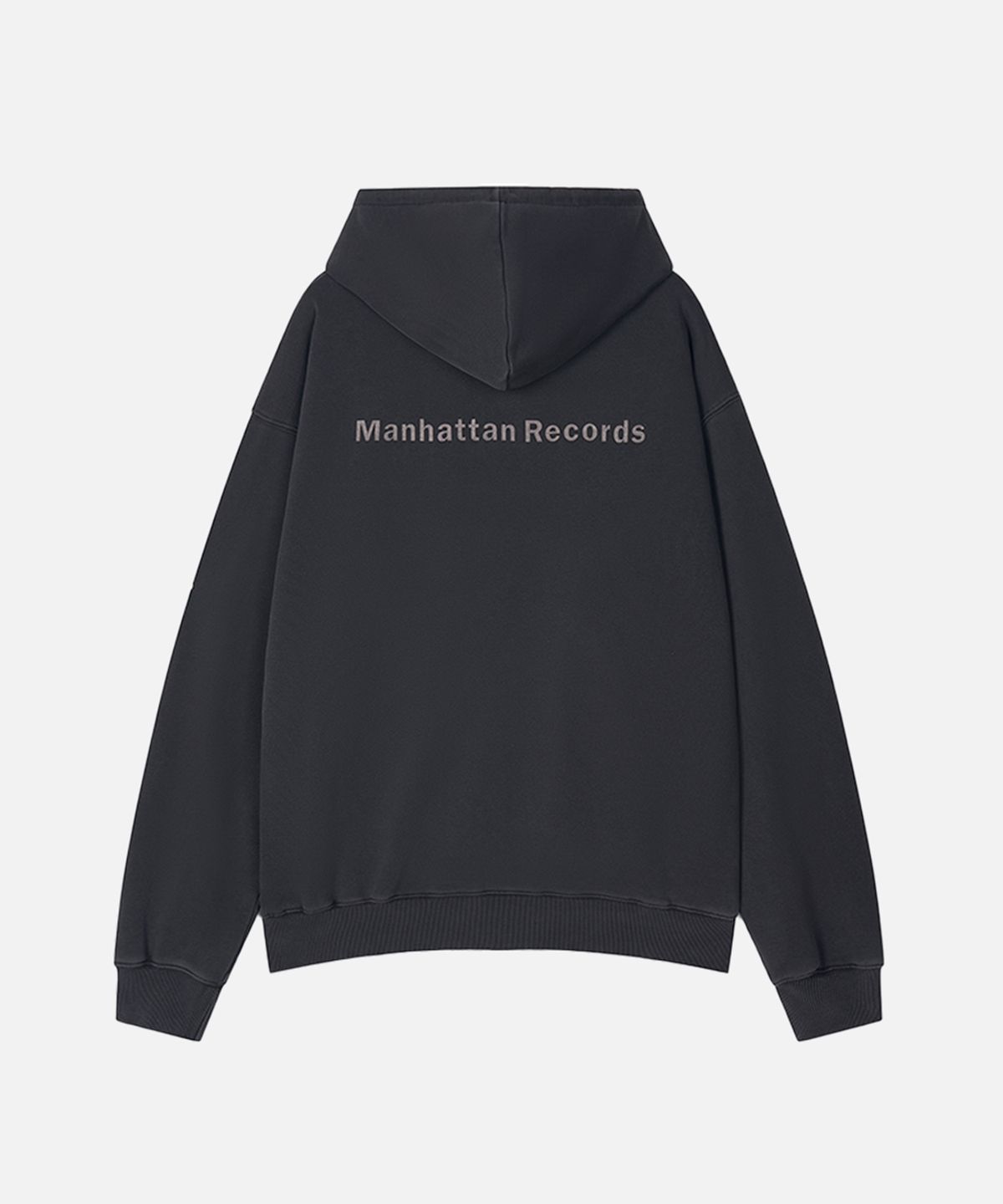 맨하탄레코즈(MANHATTAN RECORDS) Classic Logo PM Zip Up Hoodie - Charcoal