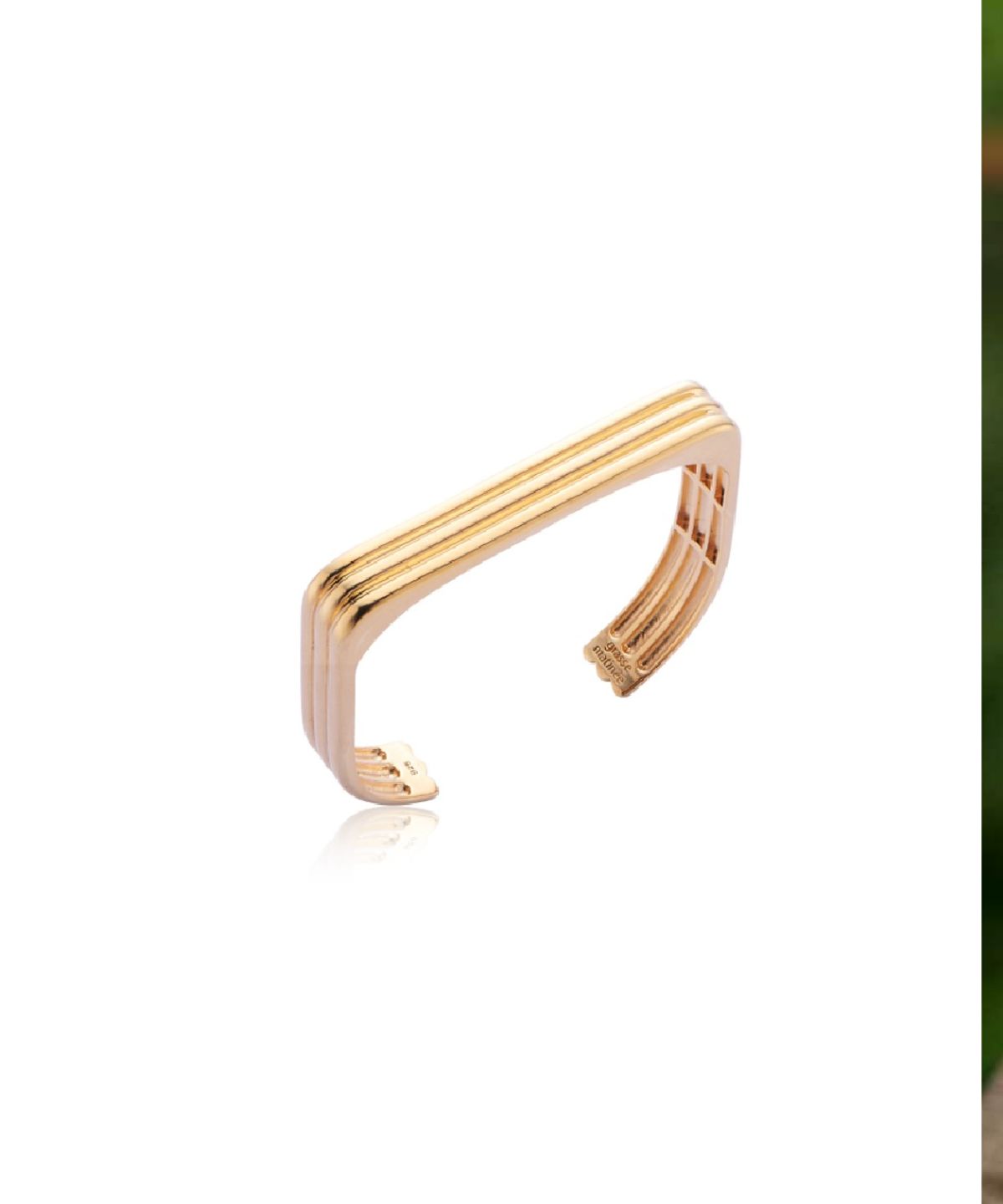 그라스마티네(GRASSE MATINEE) Triple Bar Cuff Bracelet  Gold
